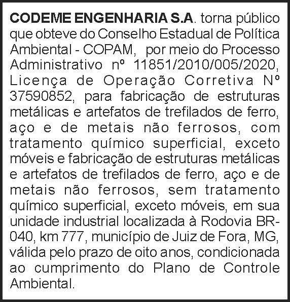 Codeme Engenharia S.A 4 1 CODEME