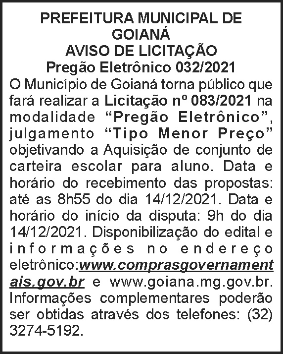 Prefeitura Municipal de Goianá 4 1 GOIANA 032 1