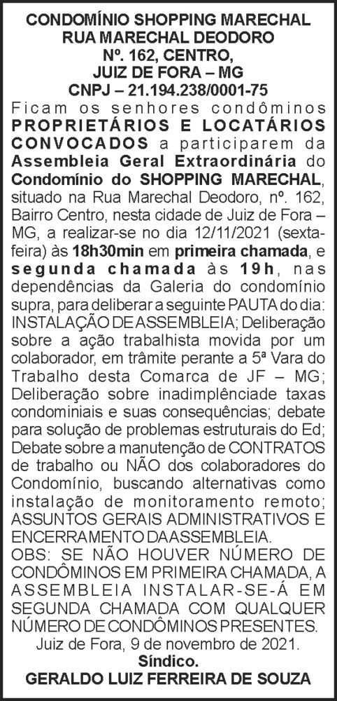 Convocação - Shopping Marechal 4 1 MARECHAL