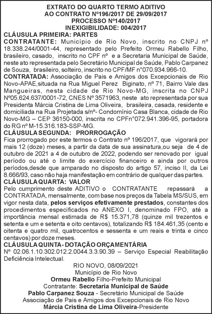Rio Novo Processo 140 4 1 RIO NOVO