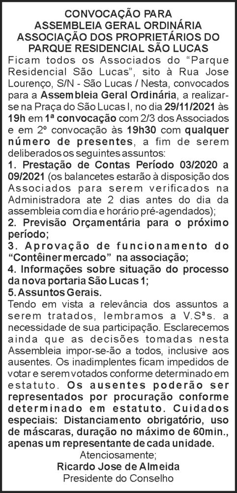 Assembleia Geral - São Lucas 4 1 SAO LUCAS