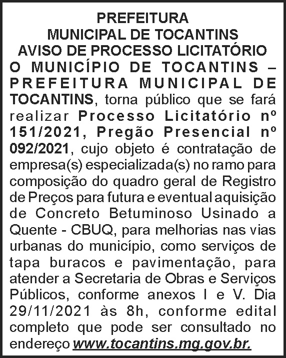 Edital - Tocantins 4 1 TOCANTINS 151