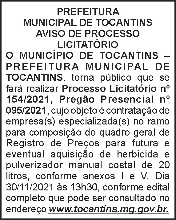 Tocantins - Processo licitatório 4 1 TOCANTINS 154