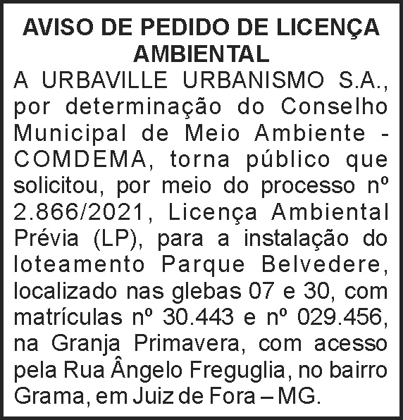 Urbaville - Pedido de licença 4 1 URBAVILLE