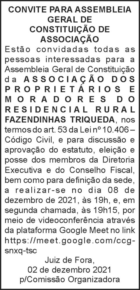 Associação proprietários - Assembleia Geral 4 1 ADDCON