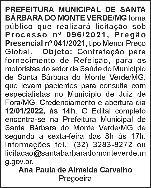 Edital - Santa Bárbara do Monte Verde 4 1 BARBARA 096