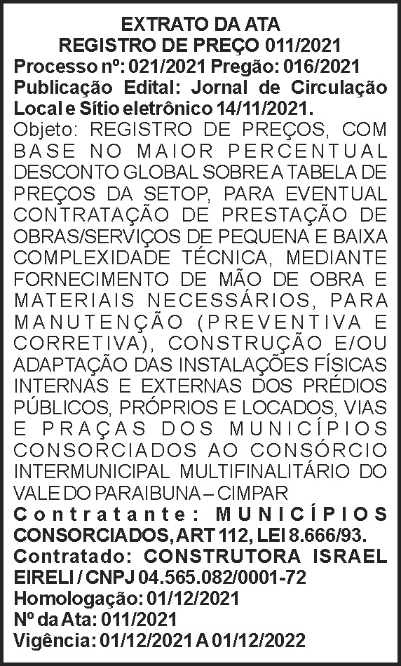 Extrato de ata - Pregão 16 4 1 CIMPAR 011