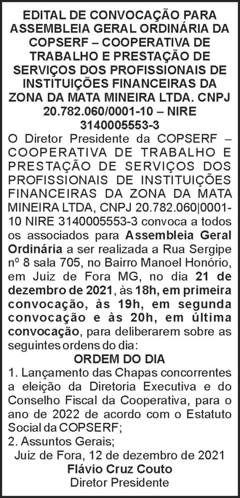 Convocação - Copserf 4 1 COPSERF