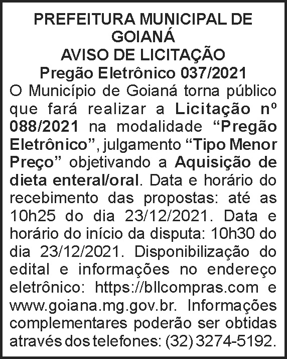 Pregão eletrônico 37 - Goianá 4 1 GOIANA 037