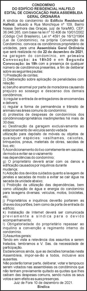 Edital de convocação - Halfeld 4 1 HALFELD
