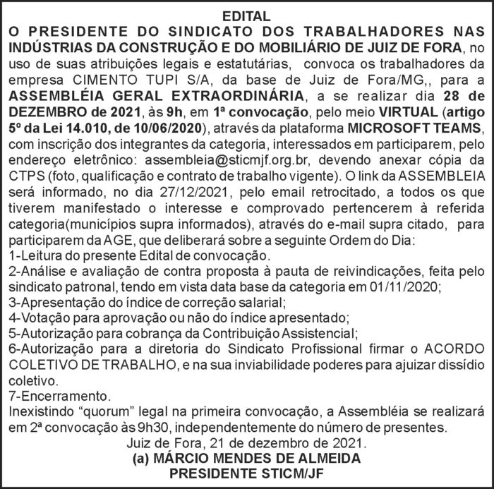 Sticm/JF - Edital 4 1 MENDES