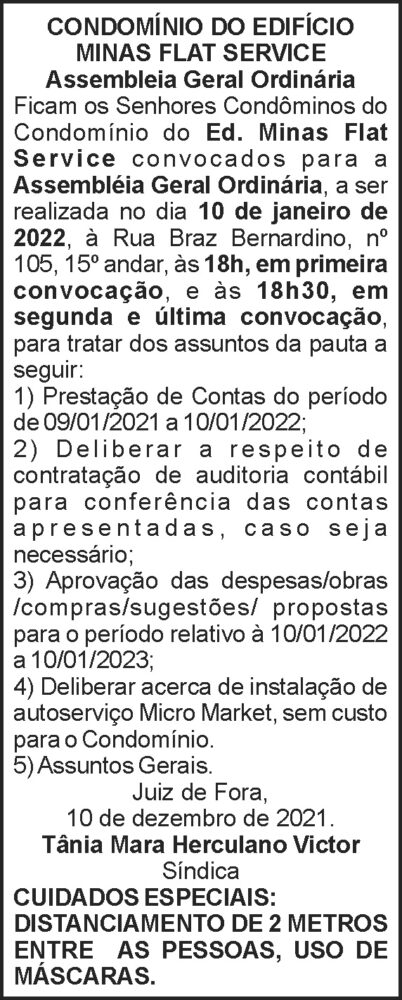 Minas Flat - Assembleia Geral 4 1 MINAS FLAT