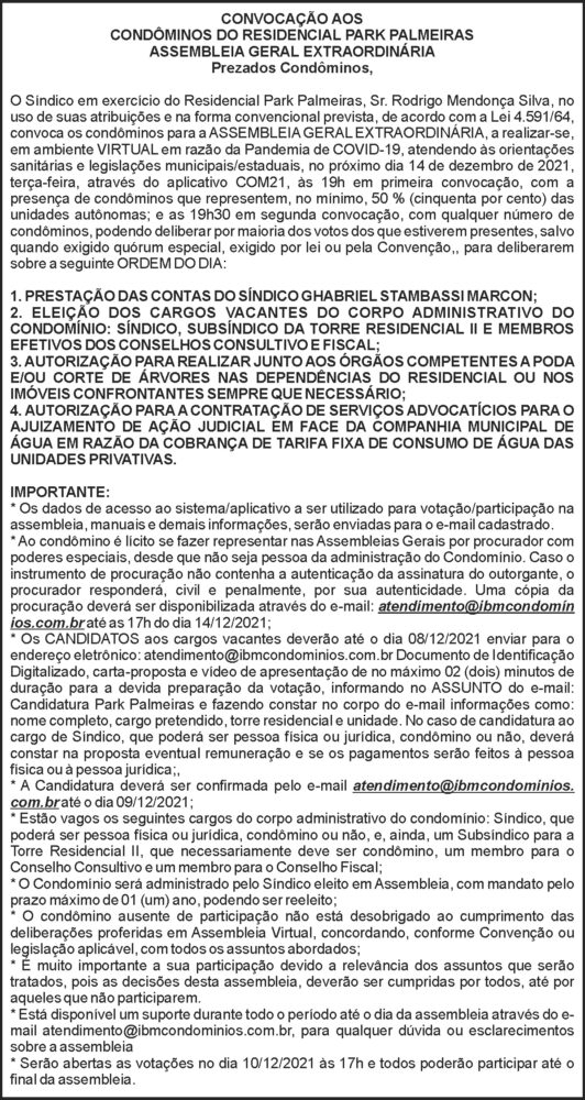Park Palmeiras - Assembleia Geral 4 1 PALMEIRAS