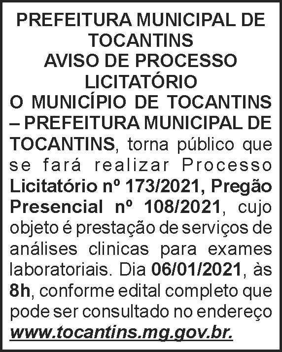 1 TOCANTINS 173