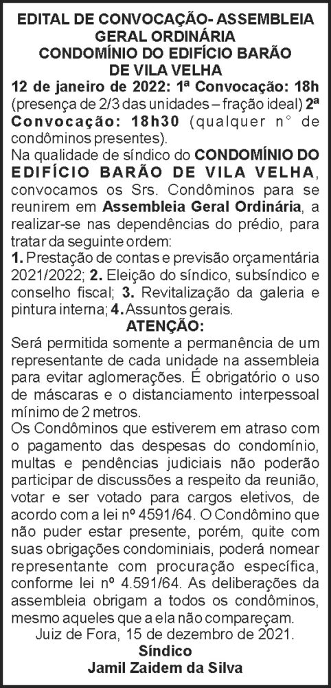 Condomínio Edifício Barão de Vila Velha 4 1 VILA VELHA 1