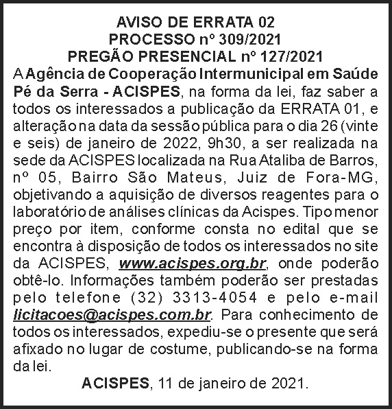 Aviso de errata - Acispes 4 1 ACISPES 309