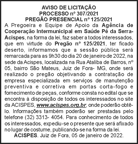 Pregão presencial 125 - Acispes 4 1 ACISPES 125