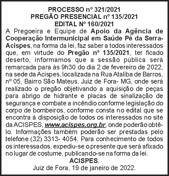 Acispes - Pregão Presencial Nº 135 4 1 ACISPES 135