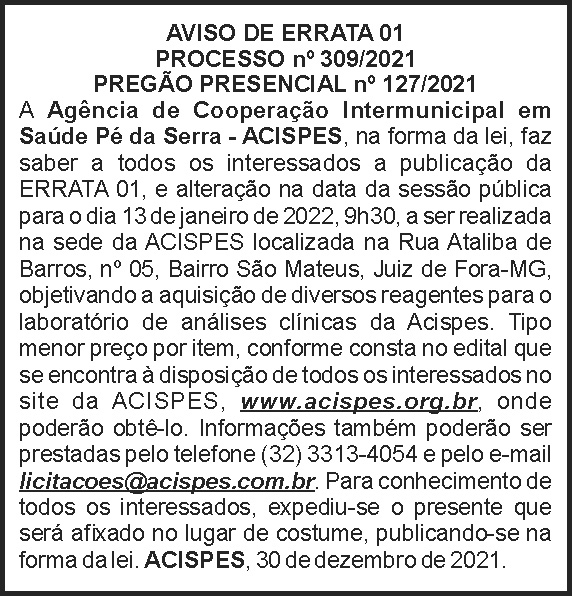 Aviso de errata - Acispes 4 1 ACISPES 309