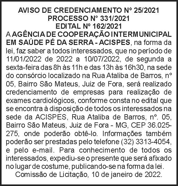 Acispes - Credenciamento Nº 25 4 1 ACISPES 331