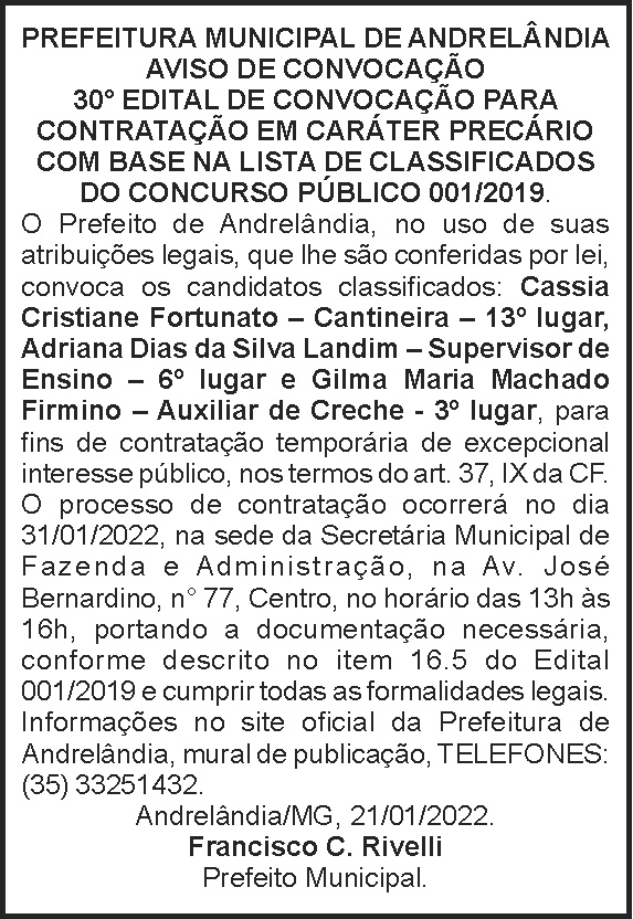 1 ANDRELANDIA 30