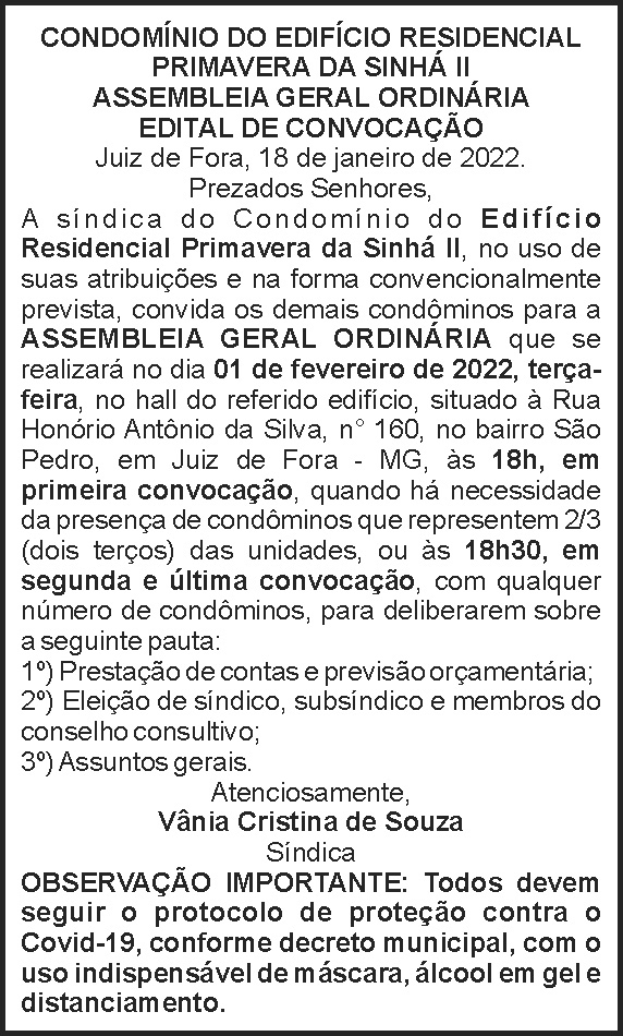 Assembleia - Primavera da Sinhá 4 1 PRIMAVERA