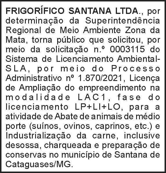 Licença ambiental - Frigorífico Santana 4 1 SANTANA 1
