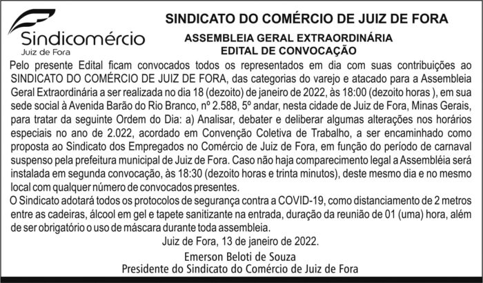 Sindicomércio - Assembleia Geral 4 1 SINDICOMERCIO