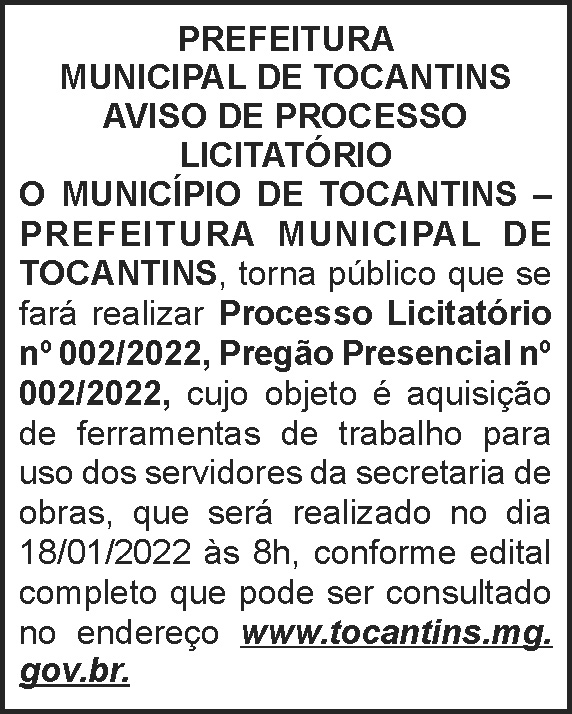 1 TOCANTINS 002