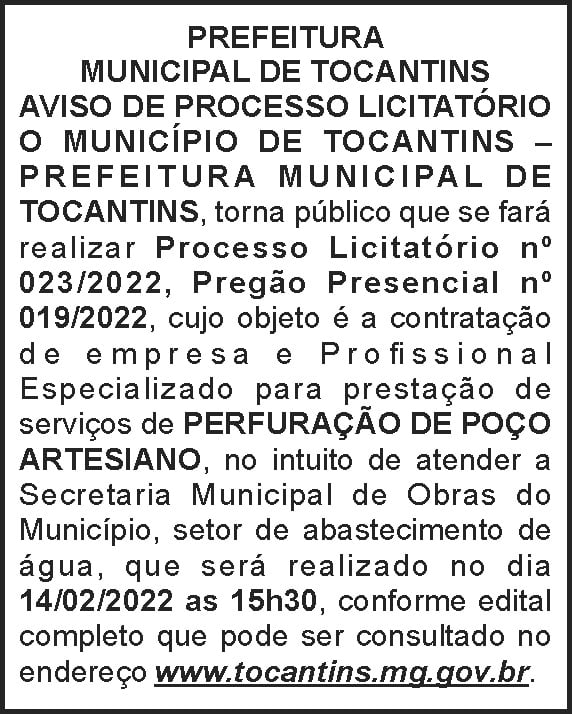 Tocantins - Pregão presencial 4 1 TOCANTINS 1