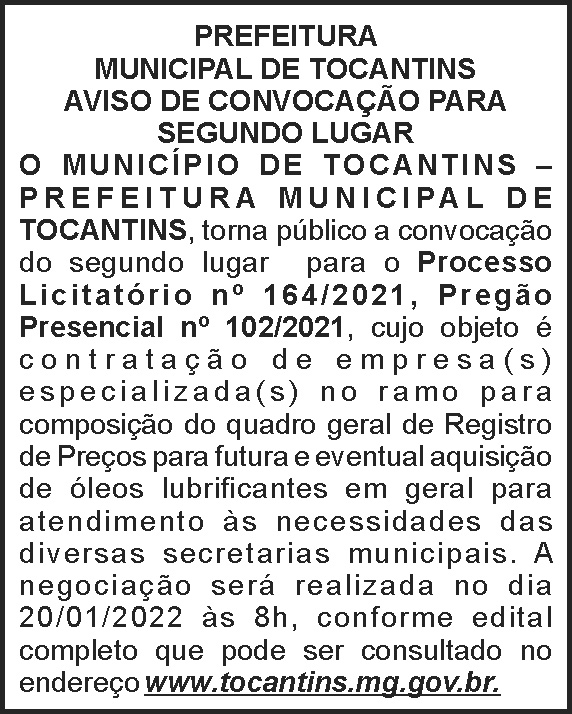 1 TOCANTINS 164