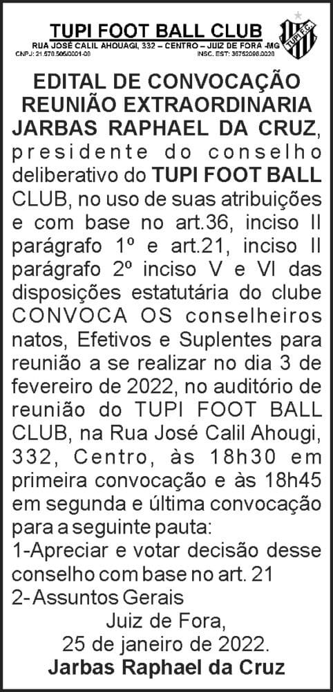 Edital de convocação - Tupi 4 1 TUPI