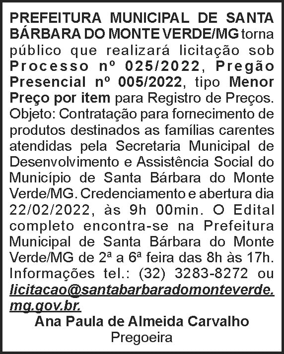 Pregão presencial - Monte Verde 4 1 BARBARA 025