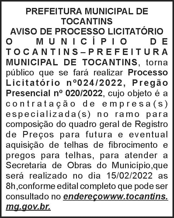 1 TOCANTINS 024