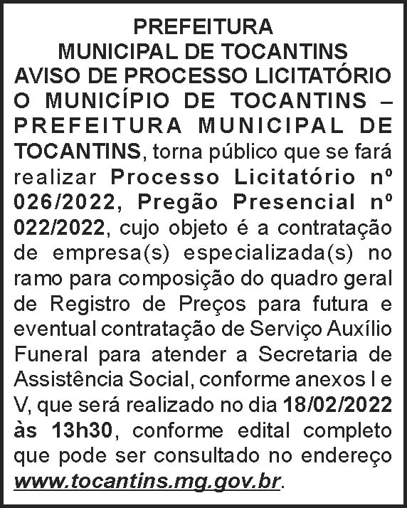1 TOCANTINS 026