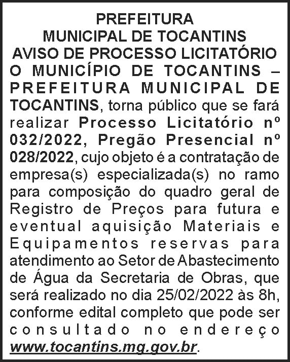 1 TOCANTINS 032