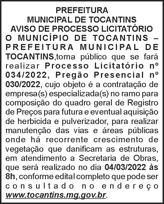 1 TOCANTINS 034