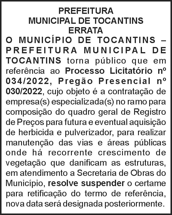 Tocantins - Licitação 34 4 1 TOCANTINS 2