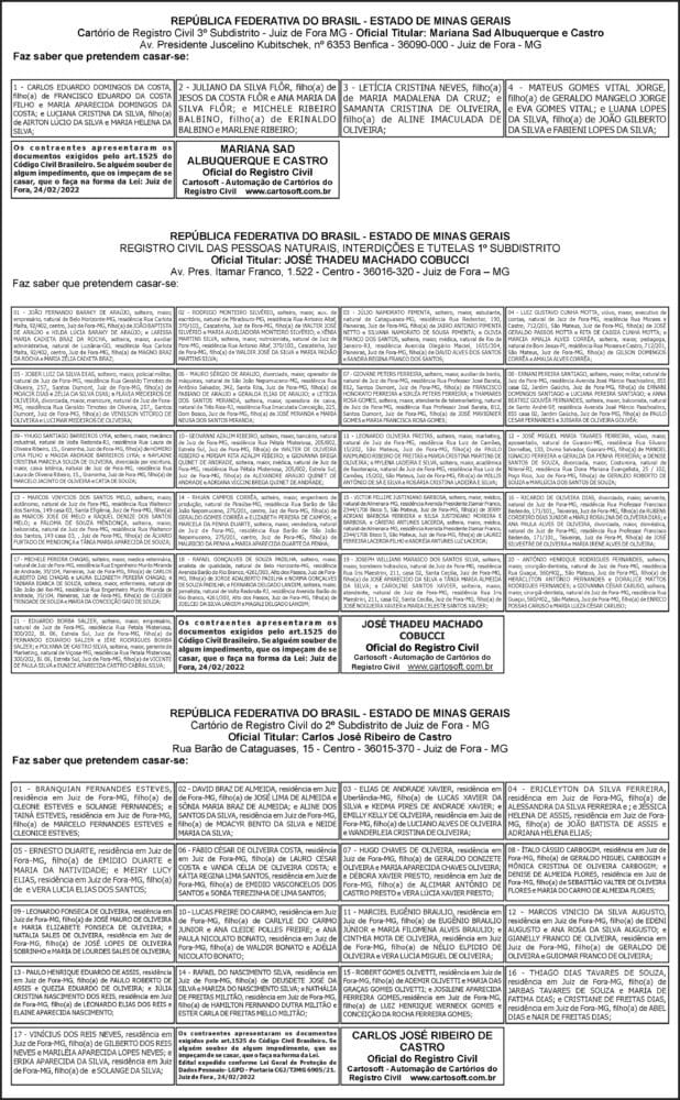 Avisos de Casamentos 4 Avisos de casamentos 24