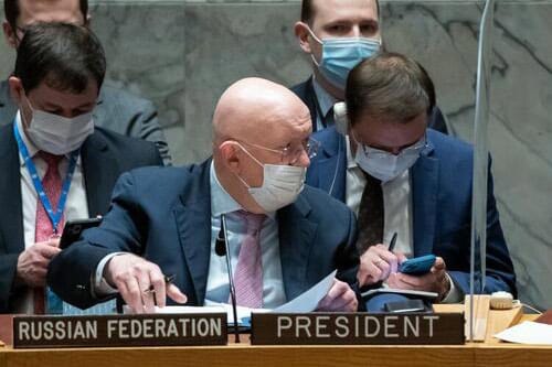 Na ONU, Rússia diz que Ucrânia na Otan cruza 'linha vermelha' 1 Vasily Nebenzya UN photo Mark Garten