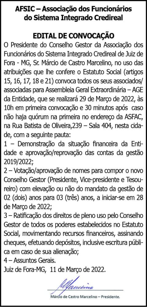 AFSIC - Convocação 4 1 AFSIC