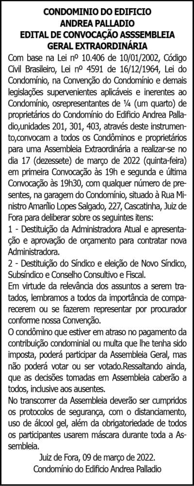 Condomínio do Edifício Andrea Palladio 4 1 ANDREA 1