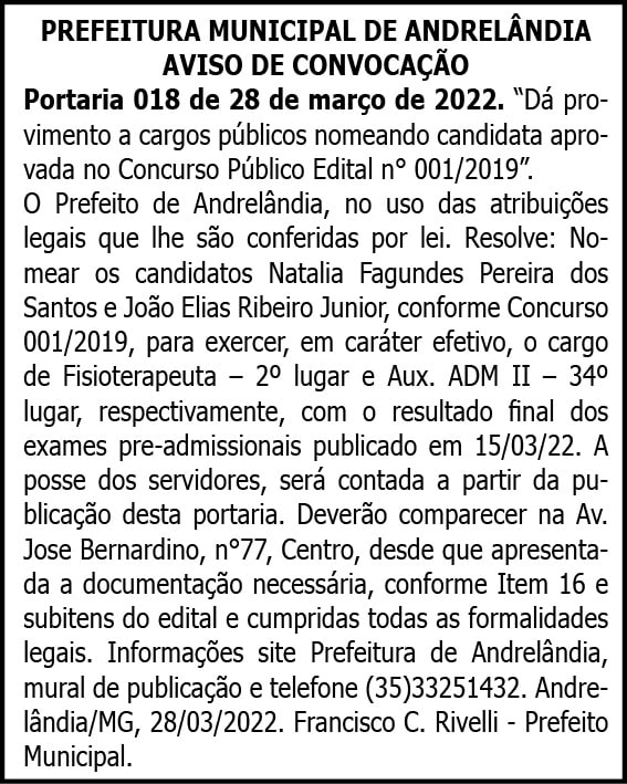 1 ANDRELANDIA 001
