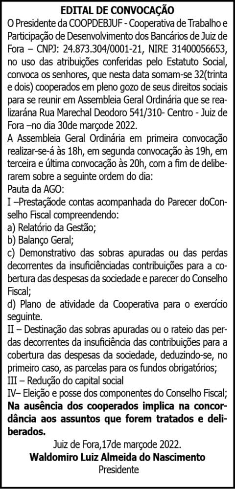COOPDEBJUF- Edital de Convocação 4 1 COOPDEBJUF