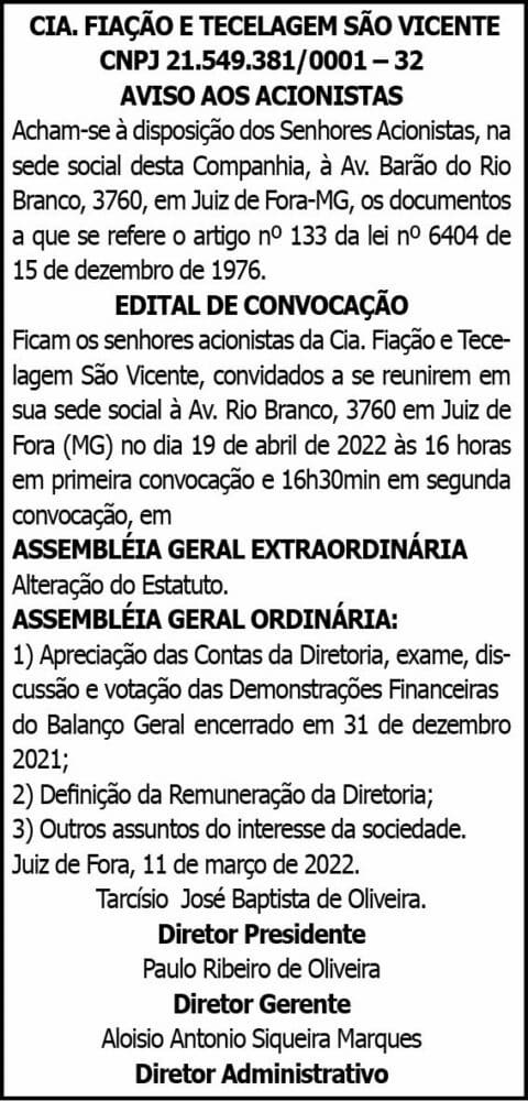 Cia. Fiação e Tecelagem São Vicente 4 1 FIACAO