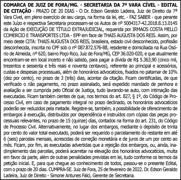 Edital de Citação-Comarca de Juiz de Fora 4 1 IRMAOSl 1