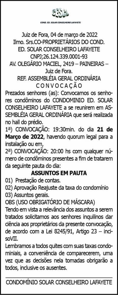 Ed. Solar Conselheiro Lafayete 4 1 LAFAYETE
