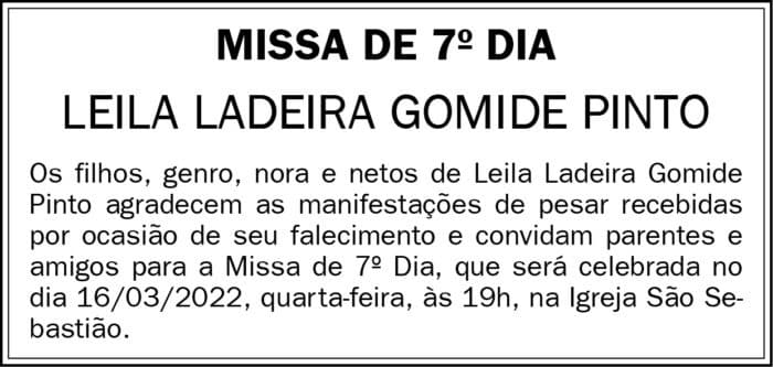 Missa de 7º Dia - Leila Pinto 4 1 LEILA