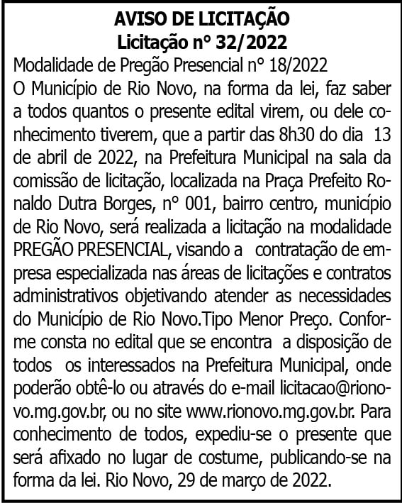 1 RIO NOVO 32