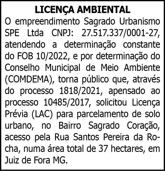 Licença Ambiental- Sagrado Urbanismo 4 1 SAGRADO
